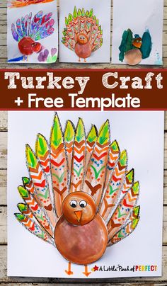 turkey craft and free template for kids to make