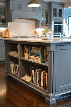 15 Beautiful Kitchen Island Ideas That Will Instantly Transform Your Space! - Melanie Jade Design Kitchen Island Bookshelf, Island Bookshelf, Interior Design Tips And Tricks, Functional Kitchen Island, Bright Accessories, Wooden Corbels, Efficient Kitchen, Paint Walls, Small Kitchen Island