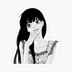 Get my art printed on awesome products. Support me at Redbubble #RBandME: https://www.redbubble.com/i/sticker/sawako-by-NipponTreasures/163575141.EJUG5?asc=u Kuronuma Sawako, Kimi No Todoke, Japanese Stickers, Phone Stickers, Stickers Printable