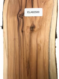 a piece of wood that has been cut in half and is labeled ela8250