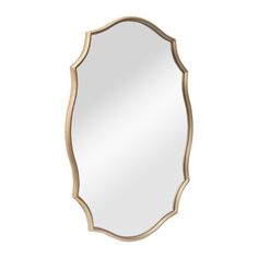 Create an impressive focal point for your space with this distinctive gold metallic wall mirror. This wave accent mirror is crafted from high-definition mirrored glass with a gold metal frame and is the perfect addition to any room in your contemporary, modern, boho or traditional home. The glass mirror provides a brilliant reflection, allowing light to bounce off and expand and brighten your space. This well-constructed, well-designed mirror adds depth and design and embodies both function and Frameless Wall Mirror, Hampton House, Modern Wall Mirror, Wood Wall Mirror, Decorative Mirror, Art Easy, Accent Mirror, Traditional Home, Mirrors Wayfair