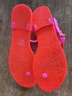 Juicy Couture Pink Orange Tassel Adjustable Buckle Jelly Sandals Size 7  | eBay Trendy Spring Jelly Sandals With Adjustable Strap, Casual Jelly Sandals With Adjustable Strap For Spring, Jelly Sandals, Pink Orange, Juicy Couture, Women's Shoes Sandals, Pink And Orange, Jelly, A Couple