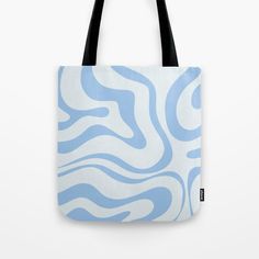 Our premium Tote Bags are hand-sewn in the U.S.A. and feature a high-quality print that'll never fade. Constructed with a premium, canvas-like material and double-stitched for quality, our totes make amazing grocery and beach bags.       - Available in three sizes    - Crafted with durable, lightweight poly poplin fabric    - Double-stitched seams and stress points     - 1" wide cotton webbing carrying strap    - Machine washable, tumble dry low  Keywords: Azure, Art, Aqua, Material property, Pa Liquid Swirl, Blue Tote Bag, White Tote Bag, Blue Tote, White Tote, Cute Tote Bags, Beach Bags, Blue Canvas, Reusable Grocery Bags