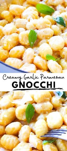 creamy garlic parmesan gnocchi is an easy side dish