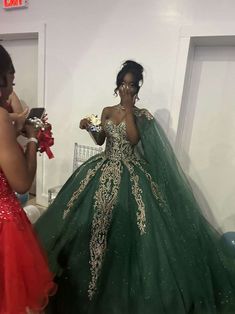 Poofy Emerald Green Dress, Princess Tiana Themed Prom Dress, Green African Prom Dress, Olive Green Sweet 16 Dress, Princess Theme Prom Dresses, Green Theme Sweet 16, Tiana Themed Prom Dress, Sweet 16 Dresses Green, Green Princess Prom Dress