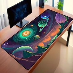 Cartoon Planets Desk Mat, Led Gaming Mouse Pad, Cartoon Drawing Desk Mat, Cute Mouse Pad, Cartoon Space Desk Mat, Mouse pad for Office, Home Cartoon Planets, Cartoon Space, Drawing Desk, Cute Mouse Pad, Cartoon Drawing, Cute Mouse, Office Home