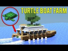 1.13 Minecraft: How To Build A TURTLE FARM - Survival Boat House Tutorial - Minecraft Servers Web - MSW - Channel Survival Boat, Minecraft Turtle, House Tutorial, Minecraft Furniture, Minecraft City