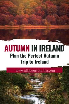 autumn in ireland with text overlaying it