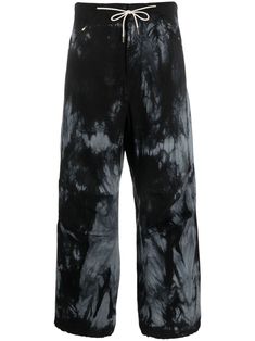 black/grey cotton tie-dye pattern pintuck detailing dart detailing concealed front fastening elasticated drawstring waistband two diagonal pockets to the sides wide leg drawstring hem cotton lining Black Wide Leg Trousers, Tapered Pants, Tie Dye Patterns, Pin Tucks, Grey Cotton, Drawstring Waistband, Wide Leg Trousers, Bottoms Pants, Black Grey