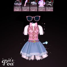 the dress up game is designed to look like an animated character