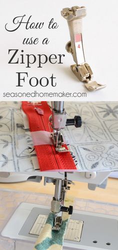 how to use a zipper foot on a sewing machine with instructions for the step - by - step guide