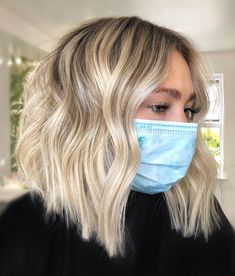 Blonde Hair In Ponytail, Lived In Blonde Bob, Blonde Balayage Lob, Lived In Blonde Balayage, Foil Placement, Blonde Balayage Bob, Balayage Lob, Darker Hair, Fall Blonde Hair