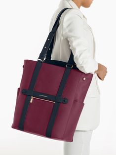 Elegant Backpack With Leather Handles For On-the-go, Elegant Backpack For Workwear, Burgundy Standard Backpack For Travel, Burgundy Travel Backpack, Modern Burgundy Travel Bags, Elegant Backpack With Leather Handles, Purse Inspiration, Womens Work Bag, Riding Crop