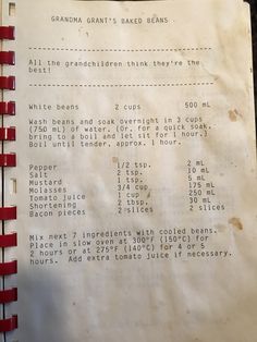 an old recipe book with instructions on how to bake cookies and what to use them