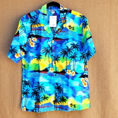 New With Tags Blue Hawaiian T-shirt With Relaxed Fit, Cheap Hawaiian Multicolor T-shirt, Multicolor Short Sleeve Hawaiian T-shirt, Yankees T Shirt, Navy Polo Shirt, White Short Sleeve Dress, Multicolor Hawaiian Relaxed Fit T-shirt, Mens Quarter Zip, Multicolor Hawaiian Printed T-shirt