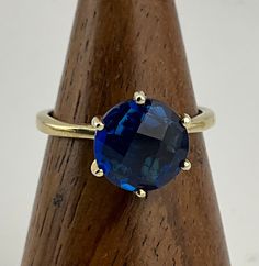 Vintage Cubic Zirconia 18ct Gold Gilded Sterling Silver Solitaire Ring, UK Size M1/2, US Size 61/4, EU Size 52, Stamped 925, Front Max Length 10.2mm, Weight 2.58 Grams, Lovely Condition Round Diamond Cut Sapphire Ring, Fine Jewelry Round Sapphire Diamond Cut Ring, Diamond Cut Sapphire Ring, Diamond Cut Round Sapphire Ring, Sapphire Ring With Diamond Cut, Round Diamond Cut Sapphire Ring, Fine Jewelry, Sapphire Diamond Ring With Vs Clarity, 14k Gold Faceted Sapphire Ring Fine Jewelry, Yellow Gold Sapphire Ring With Faceted Detail