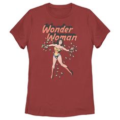 the wonder woman t - shirt is shown in red