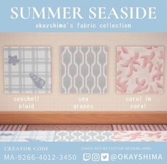 an advertisement for the summer seaside collection