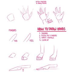 how to draw hands for beginners with instructions on how to draw hands in simple steps