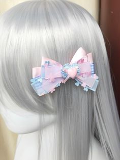 The price is for a hairclip only, others are not included. Harajuku Style Ribbon Hair Accessories For Gift, Harajuku Style Bow Hair Accessories, Steampunk Fashion Male, Gothic Skirts, Yami Kawaii, Pu Leather Bag, Steampunk Accessories, Reasons To Smile, Outfits With Hats