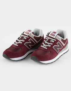 NEW BALANCE 574 Womens Shoes - PURPLE | Tillys New Balance 574 Burgundy, Red New Balance, Maroon Sneakers