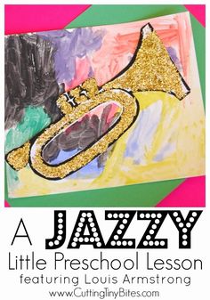 a jazzy art project for kids with the title, a jazzy little preschool lesson featuring