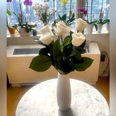 6 White Long-Stem Eternity Roses In Ceramic Vase. A Stunning Interpretation Of The Classic Roses. Eternity Roses, Movado Womens Watch, Thermal Lunch Box, Gel Beads, Arabian Beauty, Disney Traditions, Preserved Roses, 90's Fashion, Black Crossbody Purse