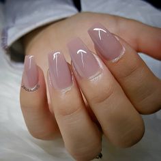 Nails Solid Color, Nails Solid, Solid Color Nails, Short Coffin Nails, Color Nails, Pink Nail, Crystal Nails, Holographic Nails