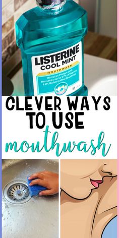 lever Ways to Use Mouthwash that Has Nothing to Do with Your Breath - listerine uses Uses For Listerine, Listerine Mouthwash, Homemade Mouthwash, Listerine Cool Mint, Bad Breath Remedy, Crafty Morning, Natural Face Cleanser, Turmeric Health, Beauty Diet