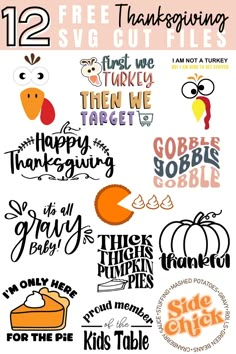 thanksgiving stickers for kids and adults to use on the back of their laptops