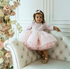 Blush Pink Dress, Birthday Dress, Flower Girl Dress, Tutu Dress, Sparkly Dress, Baby Girl Dress, Long Sleeve, Knee Length, Photoshoot, Cake Smash, Special Occasion, Toddler Dress, Glitter Girl Dress, Graduation Gown Cute puffy baby girl dress have very original fashionable design will be perfect for any celebration....birthday, wedding, parties, Christmas, photography, Valentine's Day, dance, evening, flower girl  dress, ball gown, festivals wear, dance, dress-up, fairy & princess costumes or ot Pink Birthday Dress, Fairy Princess Costume, First Birthday Dresses, Dress Tutu, Graduation Gown, Flower Girl Dresses Tutu, Blush Pink Dresses, Birthday Girl Dress