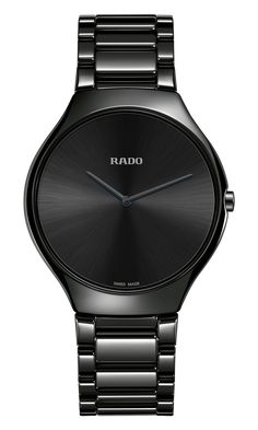 The True Thinline could be considered the ultimate Rado timepiece. First introduced to the collection in 2011, these quartz watches are Rado’s slimmest, the first to feature the groundbreaking monobloc case and are presented in full high-tech ceramic. With lightness, scratch resistance and wearer comfort guaranteed they are designed to stand the test of time. Rado Watch, Watch Packaging, Skagen Denmark, Nice Watches, Ceramic Watch, Buy Watches, Men's Watches, Luxury Watches For Men, Patek Philippe