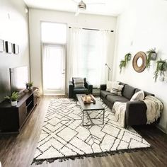 the living room is clean and ready for us to use in its new owner's home