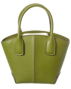 About The Brand: Timeless Designs, Hand-Crafted In Italy. Made In Italy Micro Leather Tote In Green Leather With Gold-Tone Hardware Interior Design Details: Canvas Lining, Interior Pockets Measures 8.5In Wide X 6.5In High X 4.5In Deep Top Handles Drop 4.5In Open Top With Magnetic Closure Protective Feet At Bottom Please Note: All Measurements Were Taken By Hand And Are Approximate; Slight Variations May Occur. Our Products Are 100% Genuine. In Some Cases We Purchase Merchandise From Trusted Inde Hardware Interior Design, Interior Design Details, Brand Owner, Versace Jewelry, Versace Shop, Versace Accessories, Prada Crossbody, Prada Crossbody Bag, Oliver Peoples