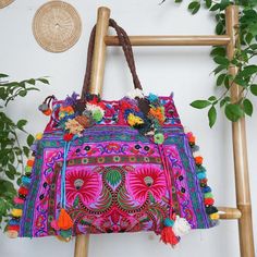 Purple Floral Boho Large Beach Tote Bag for Women with | Etsy Fancy Purses, Beach Tote Bag, Embroidered Tote Bag, Embroidered Tote, Red Birds, Boho Bag, Beach Tote Bags, Beach Tote, Bag For Women