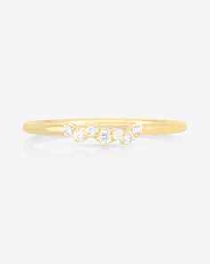 Scattered Diamond Stackable Ring – Ring Concierge Diamond Ring Gold, Ring Concierge, Necklace Length Guide, Bracelet Size Chart, Round Diamond Setting, Custom Engagement Rings, Engagement Ring Diamond, Gold Rings Stackable, Diamond Stacking Rings