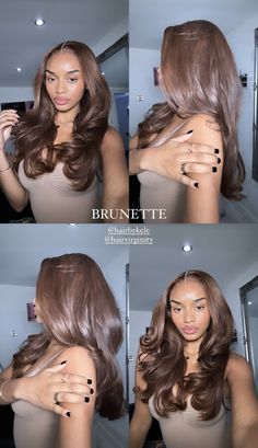 Beyonce Color Hair, Brown Highlighted Hair Black Women, Curly Hair Esthetics, Hair Color Ideas Morena Skin, Auburn Hair Black Women Natural, Brown With Orange Undertones Hair, Fall Color Silk Press Natural Hair, 4 Hair Color, Hairstyles Idea Black Women