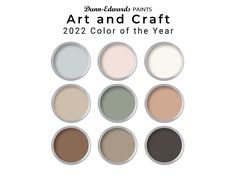 the art and craft color of the year for 2012 is shown in six different shades