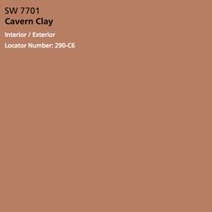 a brown background with the words sw7701 cavern clay interior / exterior locator number 209 - c6