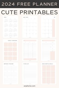 aesthetic cute 2024 free planner printables Study Planner Printable Free, Free Printable Monthly Planner, Free Planner Printables, Free Planner Pages, Planner Minimal, Free Planner Templates, Daily Planner Printables Free, Weekly Planner Free Printable, Free Daily Planner