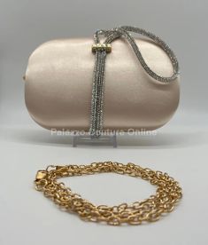 Rhinestone silver crossing string. Satin bag Crossbody Gold chain included Approx. Height: 7’in x 4 1/2 “ Final sale No returns or exchanges can be accepted Belt Ring, Casual Beach Wear, Satin Bags, New Arrival Dress, Shop Swimwear, Earring Necklace, Gold Chain, Short Sets, Set Dress