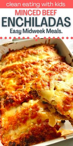 minced beef enchiladas Minced Beef Recipes Easy, Quick Beef Recipes, Enchiladas Easy, Clean Eating With Kids, Easy Chicken Enchilada Recipe, Enchiladas Healthy, Minced Beef Recipes, Chicken Enchiladas Recipe, Minced Meat Recipe