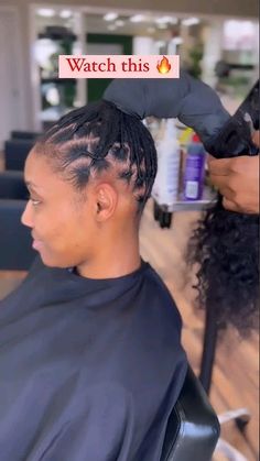 Loc styles can be versatile, creative or simple. #locs #locstyles #locretwist #ponytail Dreads With Weave Ponytail, Loc Styles With Ponytail, Locs Into Ponytail, Locs With Ponytail, Loc Styles With Weave Ponytail, High Ponytail With Locs, Cornrows Over Locs, Loc Ponytail Styles With Weave, Ponytail Loc Styles For Women