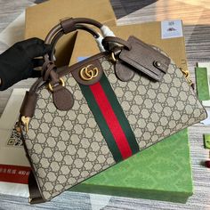 Charm - GGG Bags - 1073 Gucci Bags Cheap, Luxury Black Gucci Bags, Red Web, Evening Clutch Bag, Gucci Handbags, Gucci Bags, Tote Backpack, Leather Trim, Wallet Case