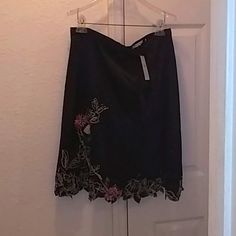 Nwt; Gc. Please Read Description To Ensure You Are Receiving The Correct Size. I Cannot Guarantee Fit. Comes From A Smoke Free Home. Sorry, No Trades. Reasonable Offers Accepted. Same/Next Day Shipping Thanks For Looking. Have A Blessed Day! Embroidered Long Skirt For Evening, Spring Formal Embroidered Skirt, Elegant Black Bottoms With Floral Embroidery, Embroidered Black Evening Skirt, Embroidered Black Skirt For Evening, Black Embroidered Evening Skirt, Whimsigoth Clothes, Outfit Pieces, Boho Lifestyle