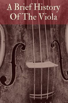 the cover of a brief history of the viola, with an image of a violin