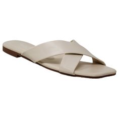 Complete your simply-chic look with the SOBEYO Cross slide sandals featuring a Memory Foam cushion in a slip-on silhouette with a square toe will make a great go-to in your warm-weather fashion wardrobe.Designed with a chic soft faux-leather top strap, crisscrossing material, they stay put on your feet and pair perfectly with a wide variety of outfits.The open-back design makes them easy to slip on and off when you're on the go, and the soft memory foam footbed provides a comfy feel for all-day