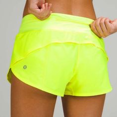 Brand: Lululemon Style: Speed Up Low-Rise Short 2.5" Color: Highlight Yellow Condition: Brand New With Tags. See Pictures For Details And Measurements. Size: 12 -Swift Fabric Is Lightweight -Sweat Wicking, Four-Way Stretch, Quick Drying -Designed For: Run -Built-In Liner -Continous Waist Drawcord -Low Rise, 2.5" Inseam Lululemon Shorts Outfit, Lulu Shorts, Lululemon Speed Up Shorts, Lululemon Outfits, Lululemon Hotty Hot Shorts, Low Rise Shorts, Mid Rise Shorts, Lululemon Shorts, Yellow Shorts