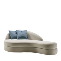 an inflatable couch with two pillows on it's back and the seat down