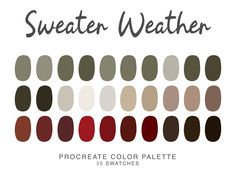 the swater color palette for sweater weather